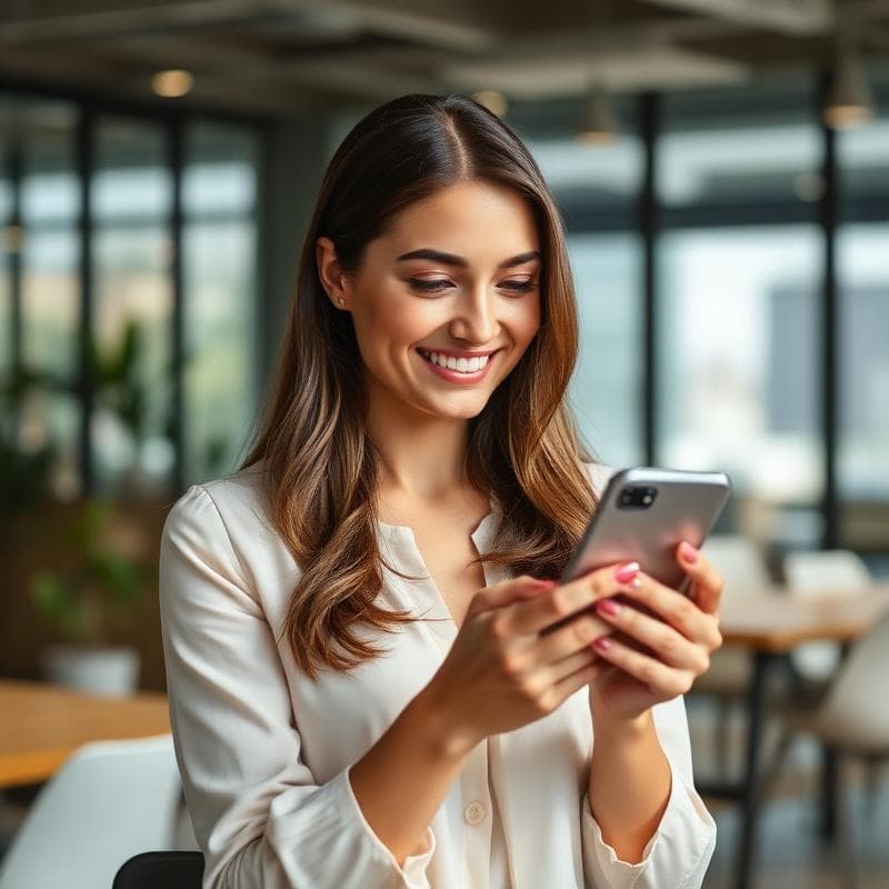 Prospective student engaging with Talk2Apply on their phone
